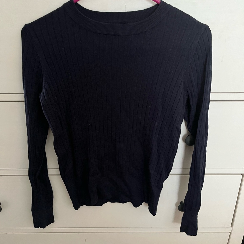 Navy crew neck sweater